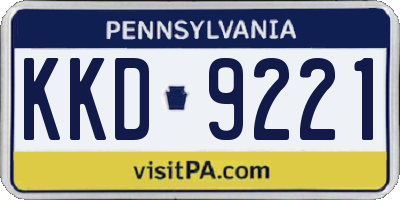 PA license plate KKD9221