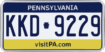 PA license plate KKD9229