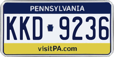 PA license plate KKD9236