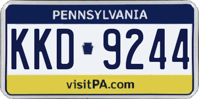PA license plate KKD9244