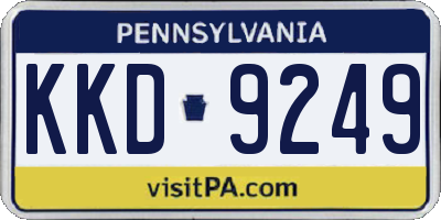 PA license plate KKD9249