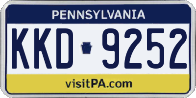 PA license plate KKD9252