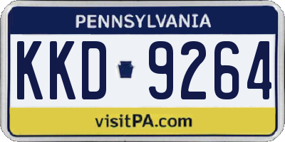 PA license plate KKD9264