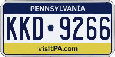 PA license plate KKD9266