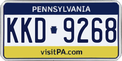 PA license plate KKD9268
