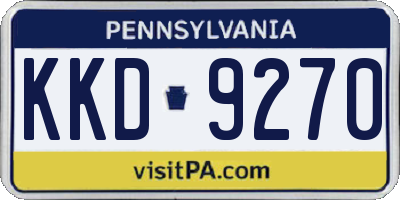 PA license plate KKD9270