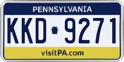 PA license plate KKD9271