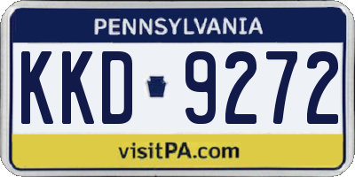PA license plate KKD9272