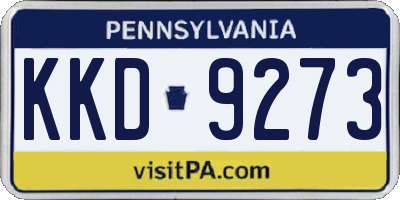 PA license plate KKD9273