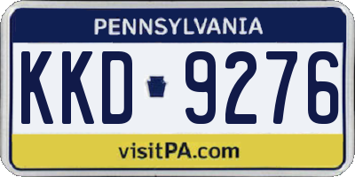 PA license plate KKD9276