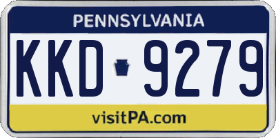 PA license plate KKD9279