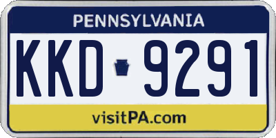 PA license plate KKD9291