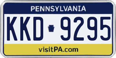 PA license plate KKD9295
