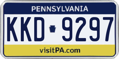 PA license plate KKD9297