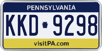 PA license plate KKD9298