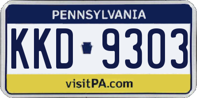 PA license plate KKD9303