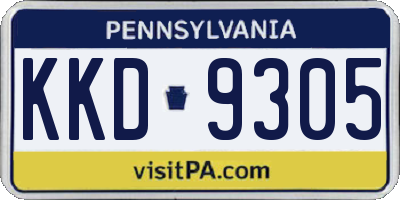 PA license plate KKD9305