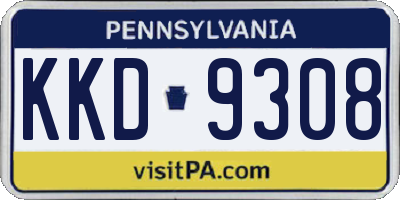PA license plate KKD9308