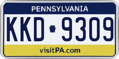 PA license plate KKD9309