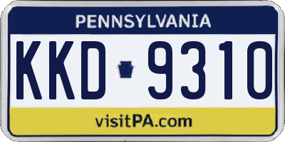 PA license plate KKD9310