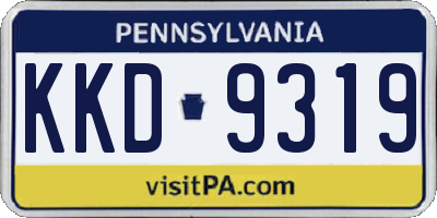 PA license plate KKD9319