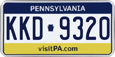PA license plate KKD9320