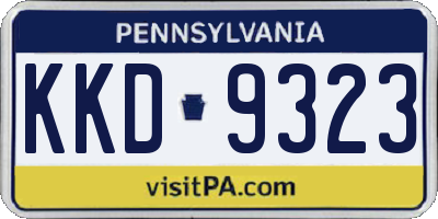 PA license plate KKD9323