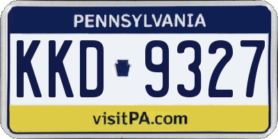 PA license plate KKD9327