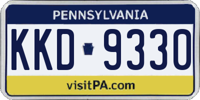 PA license plate KKD9330