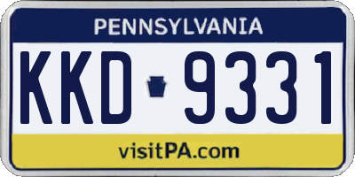 PA license plate KKD9331