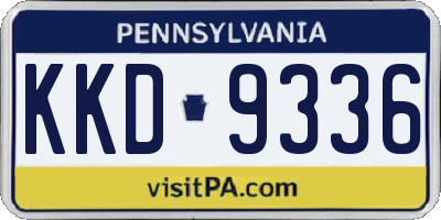 PA license plate KKD9336