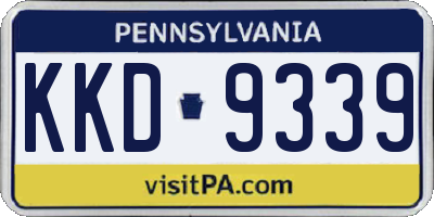 PA license plate KKD9339