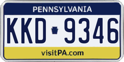 PA license plate KKD9346