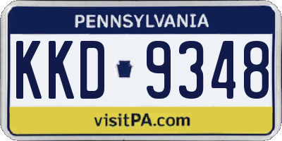 PA license plate KKD9348