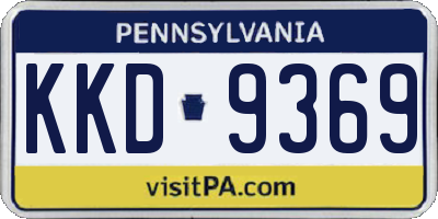 PA license plate KKD9369