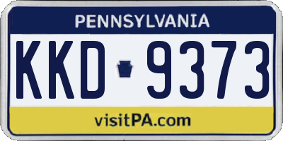 PA license plate KKD9373