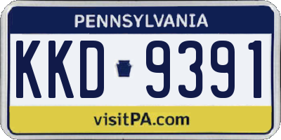 PA license plate KKD9391