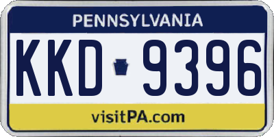 PA license plate KKD9396