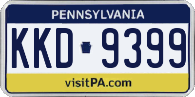 PA license plate KKD9399