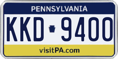 PA license plate KKD9400