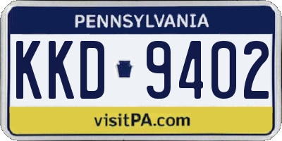 PA license plate KKD9402