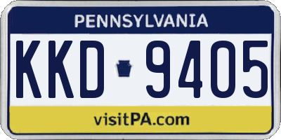 PA license plate KKD9405