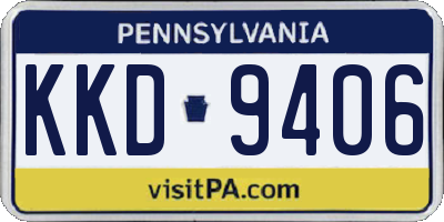 PA license plate KKD9406
