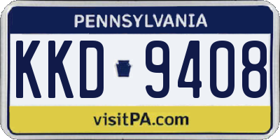 PA license plate KKD9408