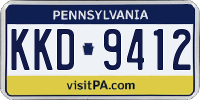 PA license plate KKD9412