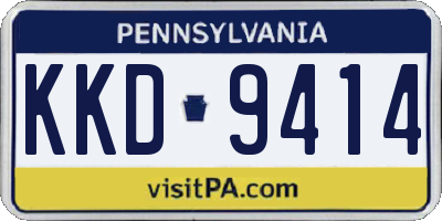 PA license plate KKD9414