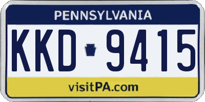 PA license plate KKD9415