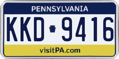 PA license plate KKD9416
