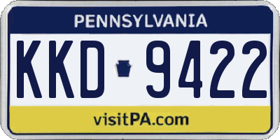 PA license plate KKD9422