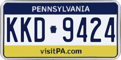PA license plate KKD9424